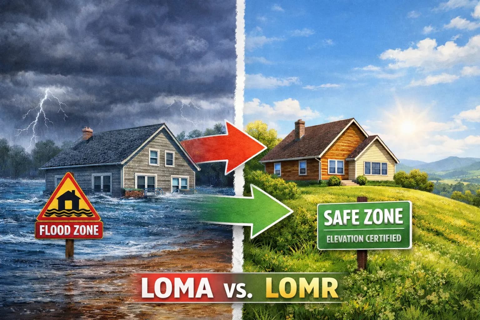 LOMA vs. LOMR: How to Use FEMA Map Amendments to Exit Zones